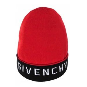 Givenchy Red and Black Beanie